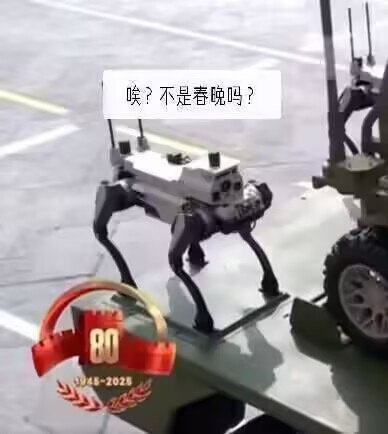 机器狼亮相九三阅兵：最多负重20公斤 30秒极速换电池