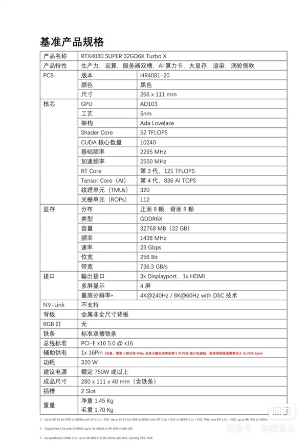 32GB大显存RTX 4080 SUPER现身：要价9200元
