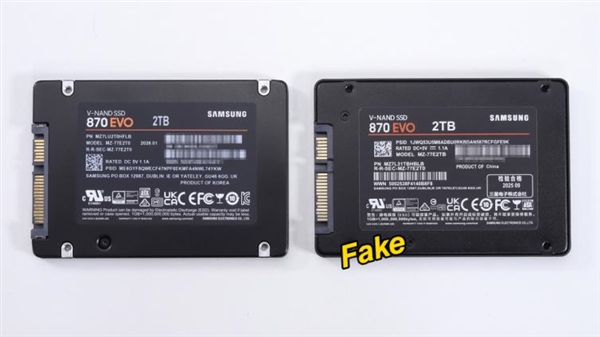 三星870 EVO写入120GB就报废！拆开才发现是假货：Windows都被骗了