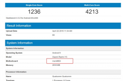明天发 红米Y3现身GeekBench：搭载骁龙625