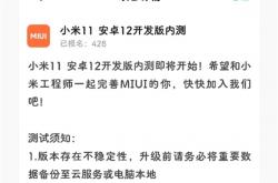 小米开始内测安卓12：小米11率先尝鲜