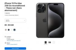 苹果官网上架iPhone 15 Pro Max官翻版：售价近万元