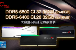 芝奇发布96GB DDR5-6800豪华内存套装：CL32低时序
