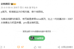 华为Pura 80标准版价格预测：比上代最高优惠300元 将推动鸿蒙5普及
