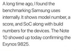 三星Note10或将搭载Exynos 9825处理器