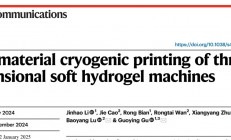 上海交通大学/江西科技师范大学: 低温3D打印多材料软水凝胶机器人