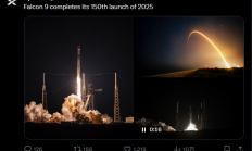 马斯克又成了：猎鹰9号火箭完成2025年第150次发射