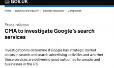 第一剑砍向谷歌！英国监管机构正在评估其是否具有战略市场地位