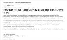 首发自研N1无线芯片 iPhone 17系列/Air被曝Wi-Fi定期断连