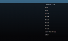 4％ Steam玩家已用上64GB内存！你用多大内存呢？