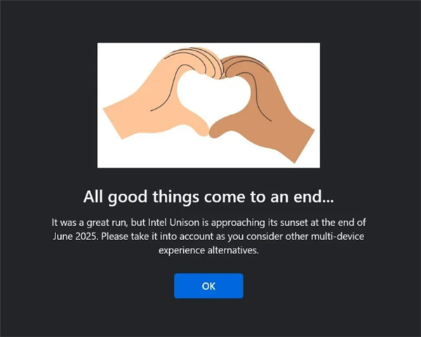Win10/11用户被迫迁移!英特尔终止Unison跨设备服务