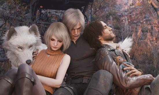 《生化4》3D艺术图！里昂王阿姨相拥入眠