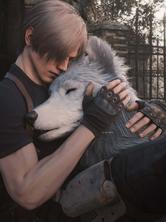 《生化4》3D艺术图！里昂王阿姨相拥入眠