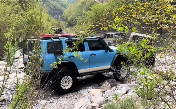 五辆坦克300玩起“车体蜈蚣”穿越河道 博主:纯胡闹!