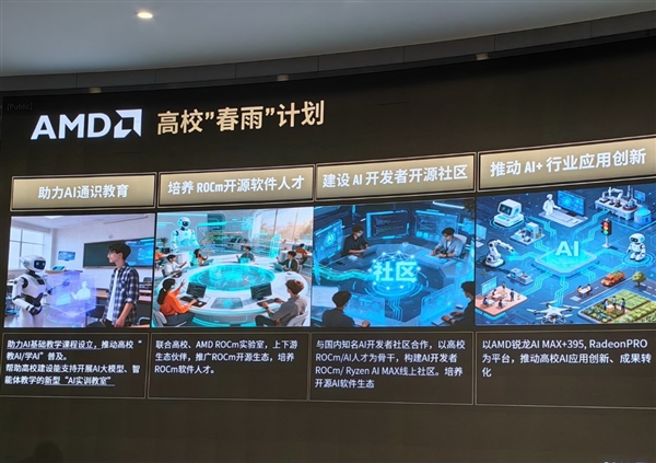 锐龙AI Max+ 395领衔!AMD启动中国高校AI教育“春雨”计划